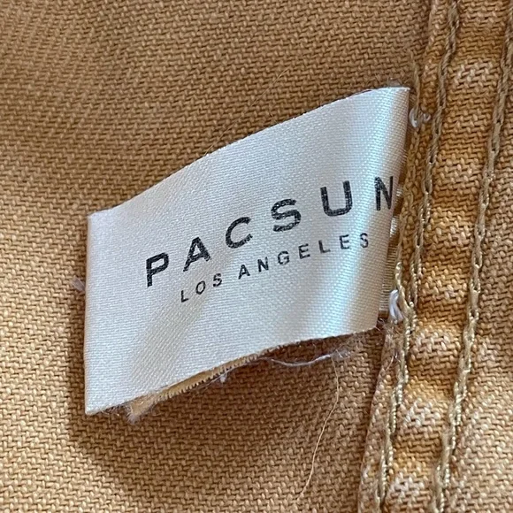 PacSun Mustard Yellow Cropped Jean Jacket Women’s Sz XS Raw Frayed Hem Denim - Picture 11 of 14